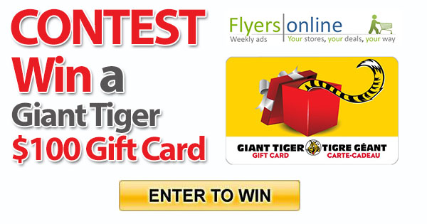 Contest Win a Giant Tiger $100 Gift Card