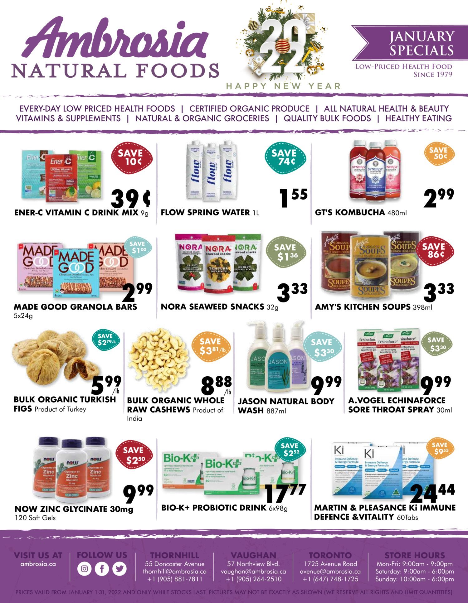 Ambrosia Natural Foods - Monthly Specials