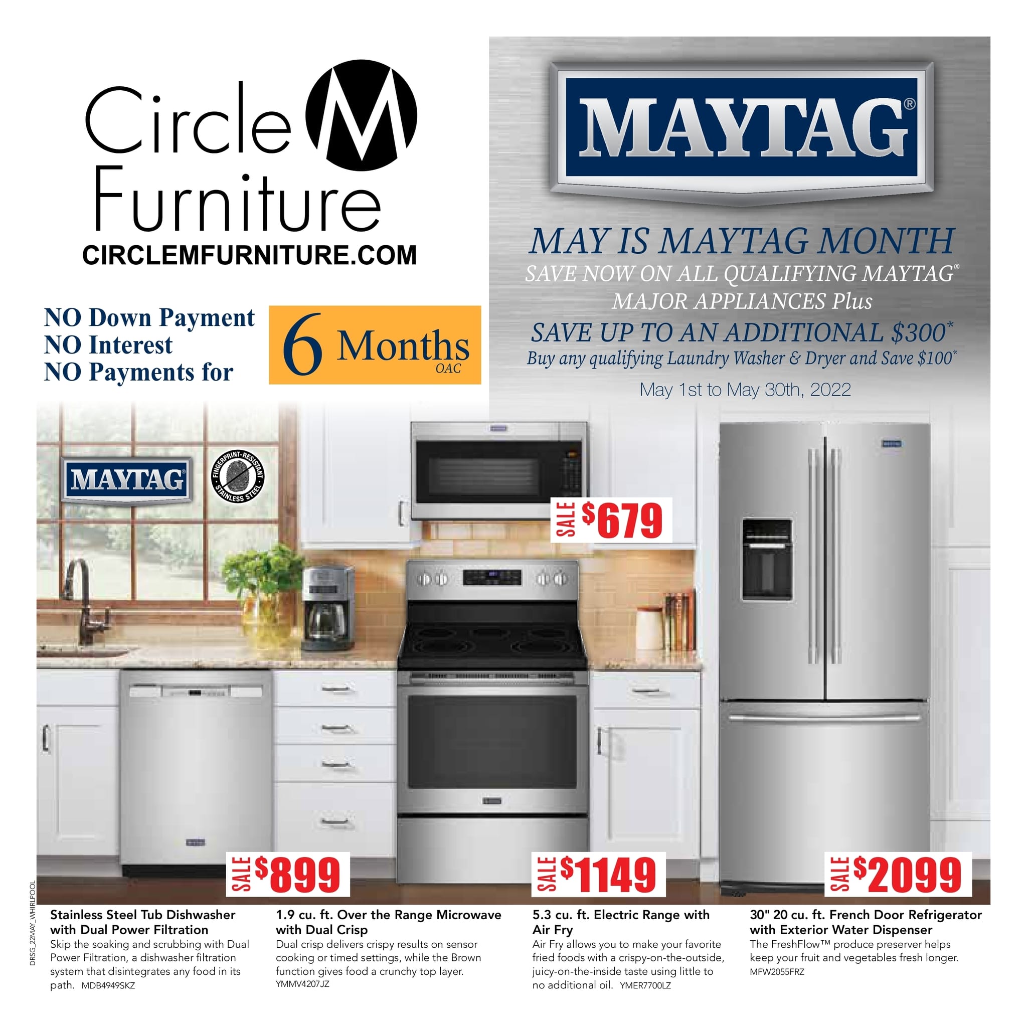 Circle M Furniture - May is Maytag Month