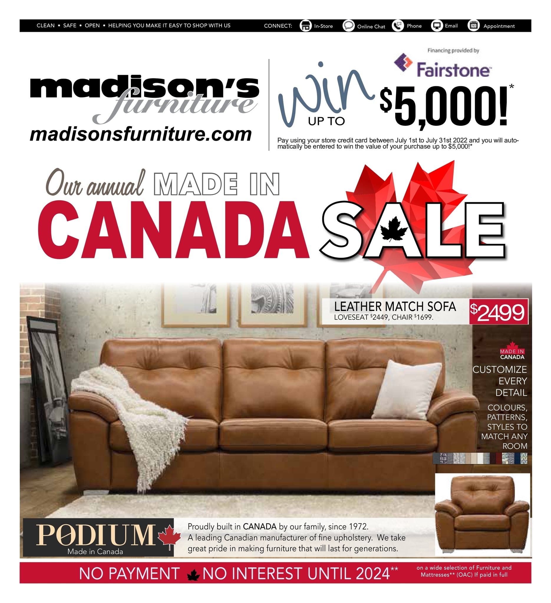 Madison's Furniture - Monthly Savings