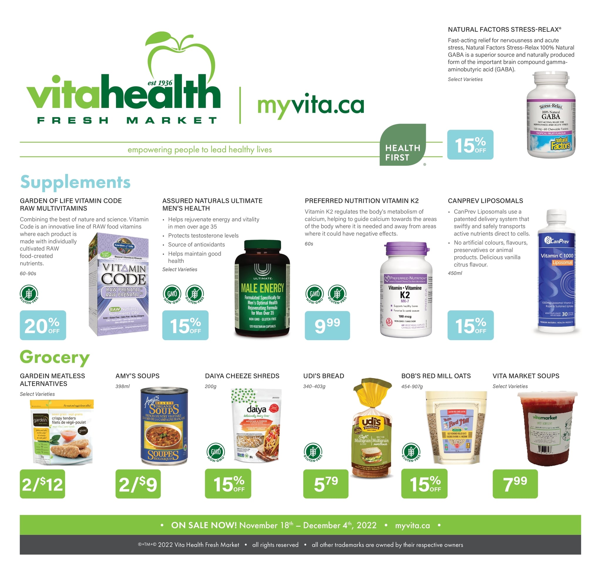 Vita Health Fresh Market - 2 Weeks of Savings