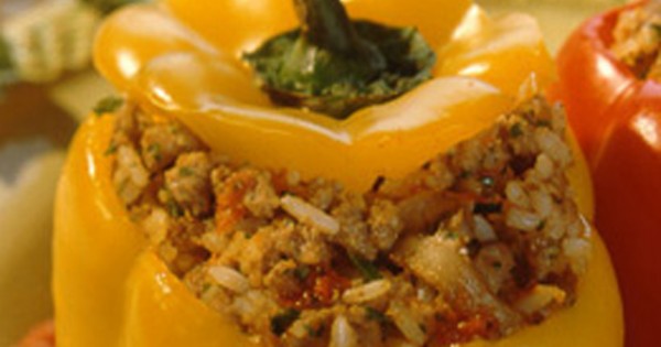 Beef-and-Rice Stuffed Peppers