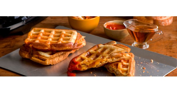 Spicy Chicken “Waffle” Sandwiches
