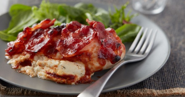 Barbecue Bacon Chicken Stuffed with Ranch Cream Cheese