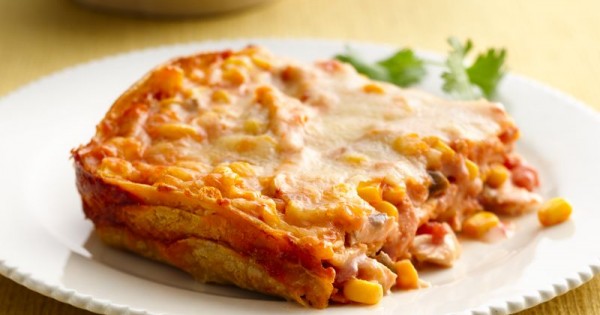 Corn, Chicken and Tortilla Lasagna