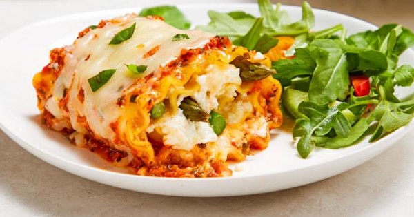 Asparagus Lasagna Roll-Ups