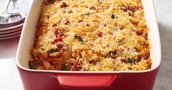 White Bean, Sausage and Spinach Casserole