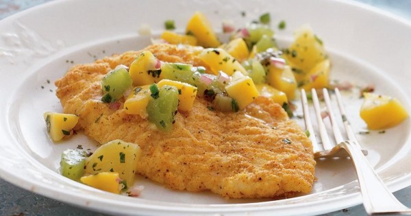 Crispy Baked Fish With Tropical Salsa