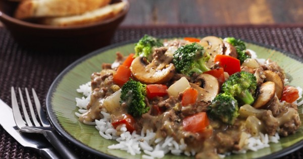 Saucy Beef and Broccoli with Rice