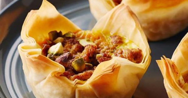 Persian Phyllo Tarts with Pistachios