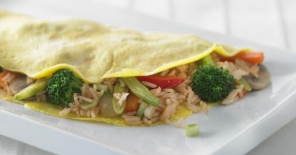 Vegetable Fried Rice Omelette
